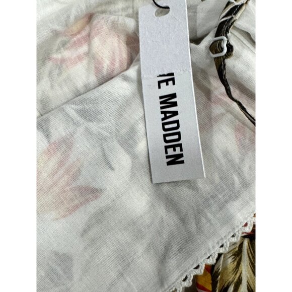 STEVE MADDEN Women White Floral Mini Dress LARGE - Picture 7 of 8